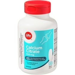 Life Citrate de calcium 300 mg, 120 comprimés - 120 ea | Provigo